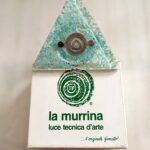 Faretto da incasso in vetro di murano LA MURRINA trinagolare verde laguna GU.10