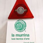 Faretto da incasso in vetro di murano LA MURRINA triangolare rosso GU.10