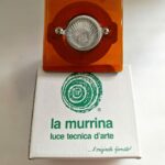 Faretto da incasso in vetro di murano LA MURRINA quadrato topazio GU.10
