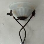 1012 Applique di Arte Lux 1 Luce E27 in ferro battuto decoro ruggine e sfumato oro