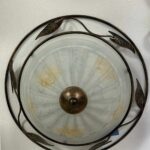 1210 Plafoniera di Arte Lux in ferro battuto ruggine sfumato oro 2 Luci E27 ø41 cm