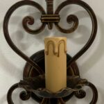 1009/A1PC applique di Arte Lux  in ferro battuto ruggine sfumato oro 1 Luce E14