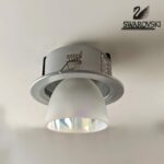 Diona faretto da incasso di Swarovski satinato
