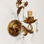 Primula applique classico di Prearo in decoro oro francese e swarovski