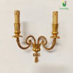 481 Applique a 2 luci di Ilar in ottone decoro oro francese