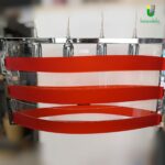 1037 Sospensione in metallo e fasce rosse in plex