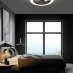 ALISIO Plafoniera/Ventilatore disponibile in 2 diverse finiture e dimensioni