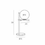 HOLLY 1201/P-NE led lampada da tavolo di Top Light - immagine 2