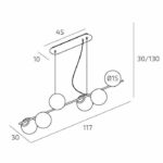 BOOMERANG 1200/S6-NE led lampada soffitto di Top Light - immagine 2