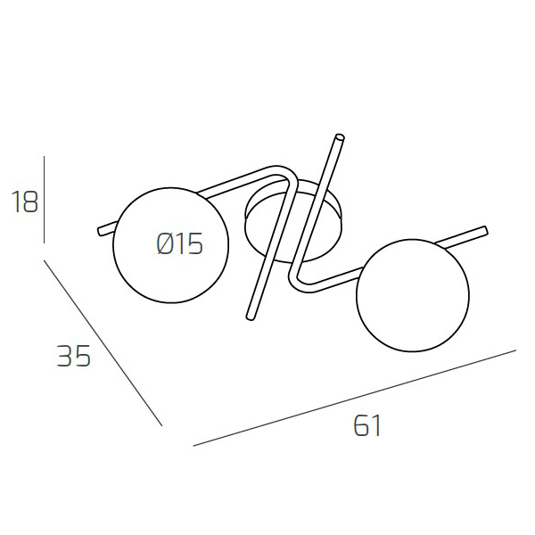 lampada-da-parete-soffitto-top-light-holly-1201-2-mis1 1201/2 SA/NE HOLLY Lampada da parete di Top Light in due finiture - immagine 5