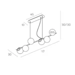 BOOMERANG 1200/S6-SA led lampada soffitto di Top Light - immagine 2