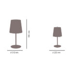Mimosa lampada da tavolo in vetro soffiato in due finiture - immagine 2