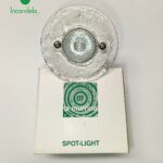 Faretto da incasso in vetro di murano LA MURRINA rotondo bianco graniglia GU.10