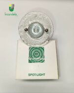 Faretto da incasso in vetro di murano LA MURRINA rotondo bianco graniglia GU.10