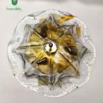 655-R Plafoniera Ø45 H.18 di La Murrina in vetro di Murano dec. Liberty