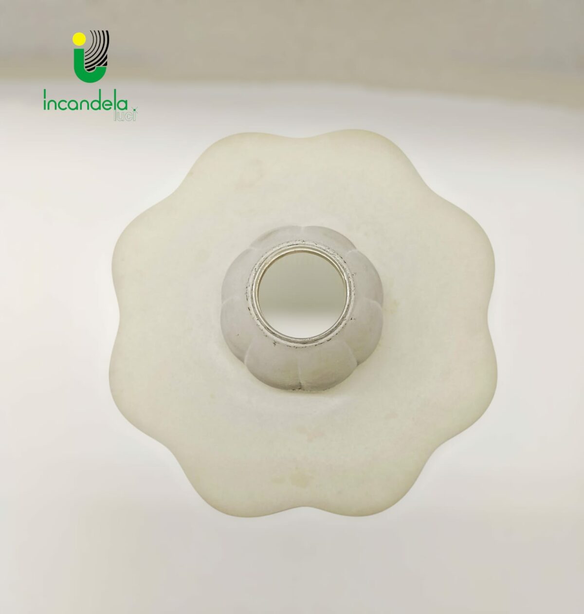1820 Vetro di Falb decoro scavo antico  H 14cm ø 34 cm E27 - immagine 2