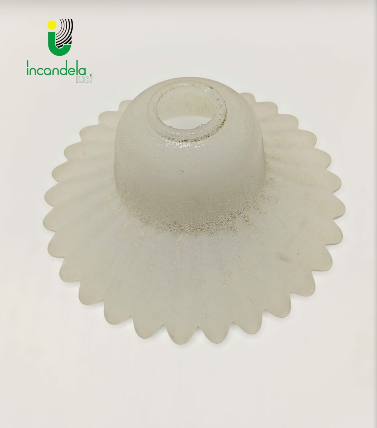 408 Vetro di falb decoro Scavo Antico H 8cm ø 20cm  E14 - immagine 2
