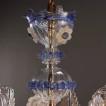 VENEZIANO S 6 luci Lampadario di La Murrina Blu dec. oro - immagine 7