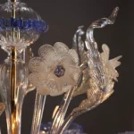 VENEZIANO S 6 luci Lampadario di La Murrina Blu dec. oro - immagine 6