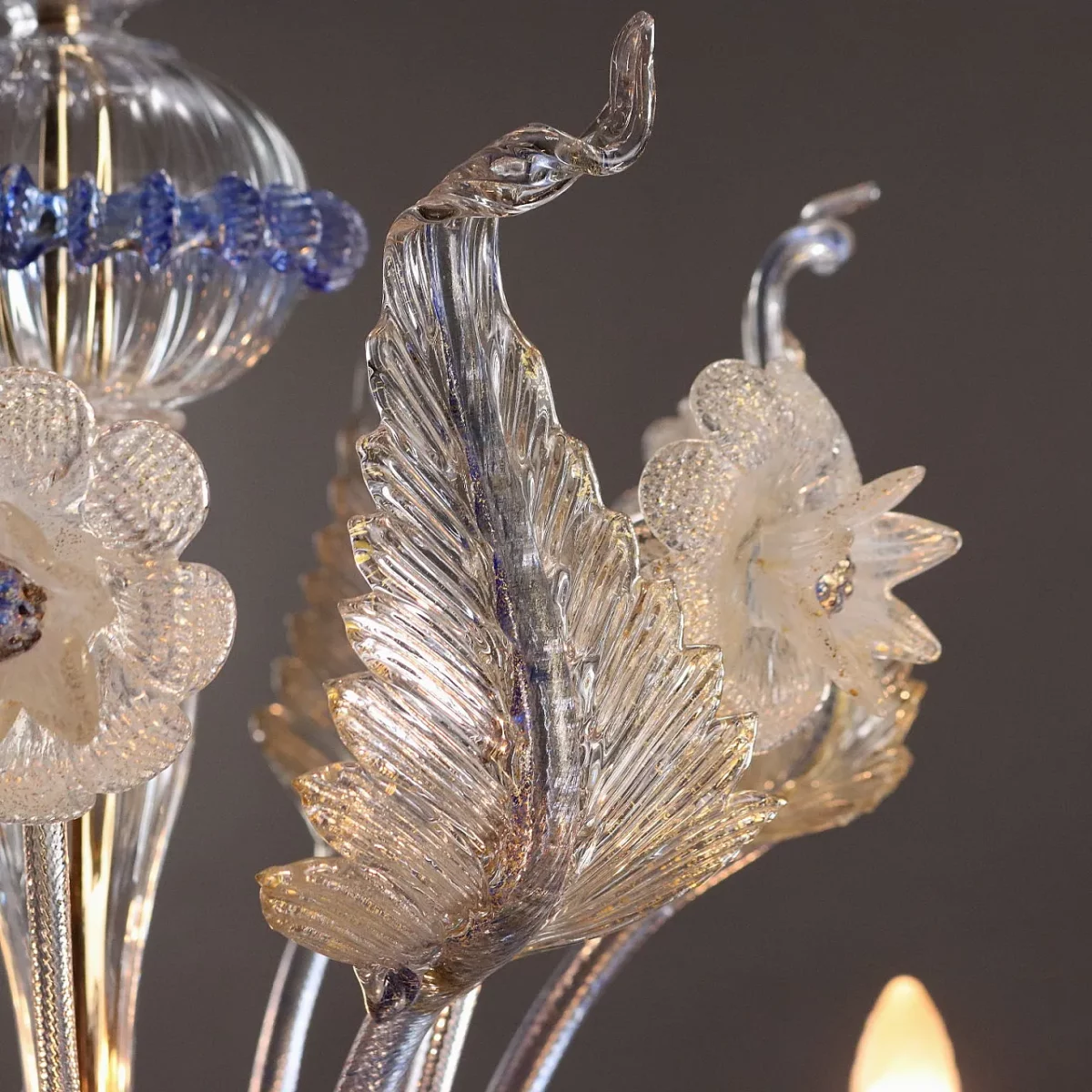 VENEZIANO S 6 luci Lampadario di La Murrina Blu dec. oro - immagine 5