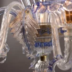 VENEZIANO S 6 luci Lampadario di La Murrina Blu dec. oro - immagine 4