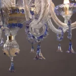 VENEZIANO S 6 luci Lampadario di La Murrina Blu dec. oro - immagine 3