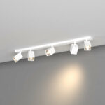 KIBO BINARIO DI TOP LIGHT CON FARETTI MODERNA 5 LUCI ORIENTABILI GU10 - immagine 4