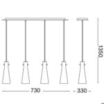 KUKY SP4 Sospensione di Ideal Lux 4 luci - immagine 4