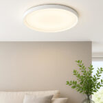 PLANA Plafoniera moderna biemissione luce LED CCT SWITCH metallo acrilico in 3 dimensioni e 3 colori - immagine 13