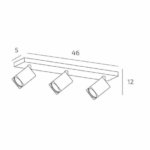 KIBO BINARIO DI TOP LIGHT CON FARETTI MODERNA 3 LUCI ORIENTABILI GU10 - immagine 2