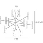 Space Lampadario di top Light design moderno in due finiture 24 x  G9 - immagine 5