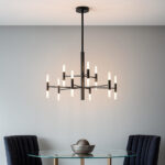Space Lampadario di top Light design moderno in due finiture 18 x G9