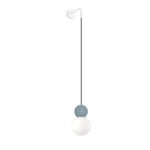 COTTAGE Applique da parete di Top Light pendente SFERA VETRO BIANCO E BLU - immagine 3