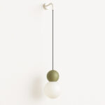 COTTAGE Applique da parete di Top Light pendente SFERA VETRO BIANCO E VERDE - immagine 4