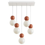 COTTAGE 1228 S5R SOSPENSIONE DI TOP LIGHT SU BASE RETTANGOLARE 4 FINITURE DIFFERENTI - immagine 2