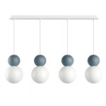 COTTAGE 1228 S4R SOSPENSIONE DI TOP LIGHT 8 LUCI SU BASE RETTANGOLARE 4 FINITURE DIFFERENTI - immagine 2