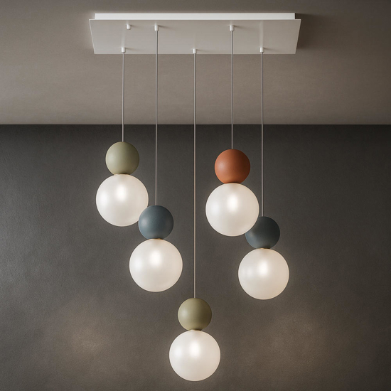 COTTAGE 1228 S5R SOSPENSIONE DI TOP LIGHT SU BASE RETTANGOLARE 4 FINITURE DIFFERENTI - immagine 9