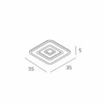 ZOOM Plafoniera di Top Light CCT SWITCH quadrata - immagine 14