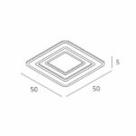 ZOOM Plafoniera di Top Light CCT SWITCH quadrata - immagine 6
