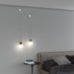 COTTAGE Applique da parete di Top Light pendente SFERA VETRO BIANCO E VERDE - immagine 3