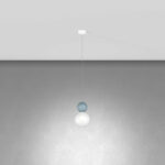 COTTAGE SOSPENSIONE DI TOP LIGHT 1 LUCE BLU