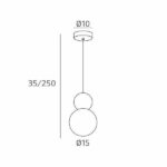 COTTAGE SOSPENSIONE DI TOP LIGHT 1 LUCE VERDE - immagine 2