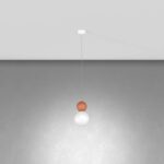 COTTAGE SOSPENSIONE DI TOP LIGHT 1 LUCE TERRA ROSSA