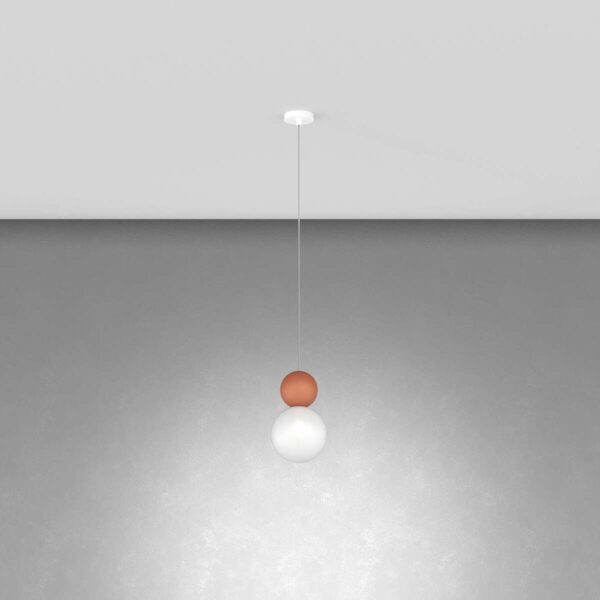 COTTAGE SOSPENSIONE DI TOP LIGHT 1 LUCE TERRA ROSSA