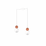 COTTAGE 1228 S2 S SOSPENSIONE DI TOP LIGHT 2 LUCI DECENTRATE 3 FINITURE DIFFERENTI - immagine 4