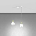 COTTAGE 1228 S2 S SOSPENSIONE DI TOP LIGHT 2 LUCI DECENTRATE 3 FINITURE DIFFERENTI - immagine 3