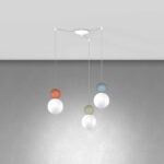 COTTAGE 1228 S3 S SOSPENSIONE DI TOP LIGHT 3 LUCI DECENTRATE 4 FINITURE DIFFERENTI - immagine 5