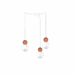 COTTAGE 1228 S3 S SOSPENSIONE DI TOP LIGHT 3 LUCI DECENTRATE 4 FINITURE DIFFERENTI - immagine 8