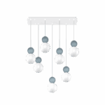 COTTAGE 1228 S7R SOSPENSIONE DI TOP LIGHT 7 LUCI SU BASE RETTANGOLARE 4 FINITURE DIFFERENTI - immagine 4