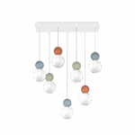 COTTAGE 1228 S7R SOSPENSIONE DI TOP LIGHT 7 LUCI SU BASE RETTANGOLARE 4 FINITURE DIFFERENTI - immagine 7